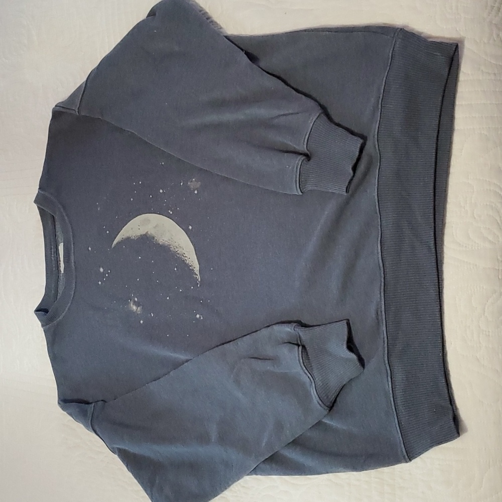 American Eagle Oversized Crew Sweatshirt, Size XS, Blue - Picture 5 of 10